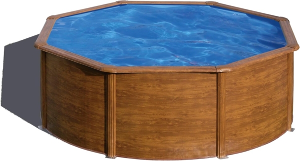 Gre Rundpool PACIFIC in Holzoptik inkl. Zubehör (Set, 4-tlg), Höhe: 120 cm, in versch. Größen erhältlich