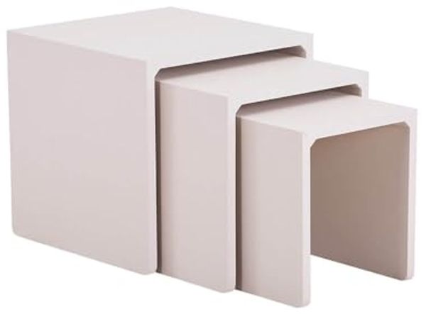 HOME DELUXE Beistelltisch IRIMA – 3er Set Sand Beige