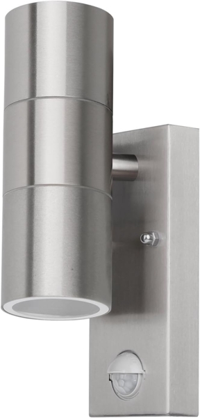 Grafner Außen-Wandleuchte Wandlampe mit Bewegungsmelder Edelstahl Up&Down 26APIR, Bewegungsmelder, ohne Leuchtmittel, Je nach Leuchtmittel
