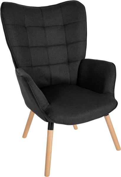 Sessel Garding Stoff (Farbe: schwarz)