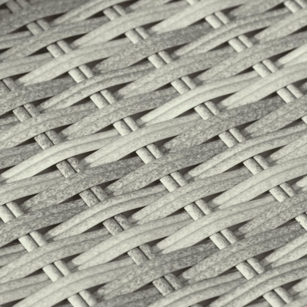 vidaXL 5-tlg. Garten-Sofagarnitur mit Kissen Hellgrau Poly Rattan 3221091 Bild 8