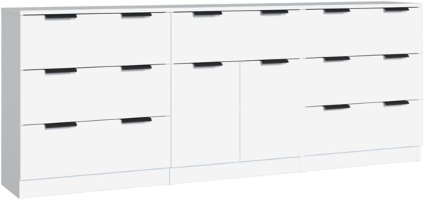 vidaXL 3-tlg. Sideboard Weiß Holzwerkstoff 3115796 Bild 1