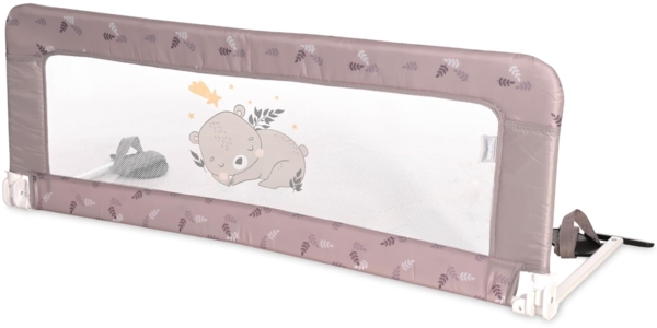 Lorelli Kinder Bettschutzgitter Safety night Größe 127 x 45 cm, faltbar, Tasche beige Hippo