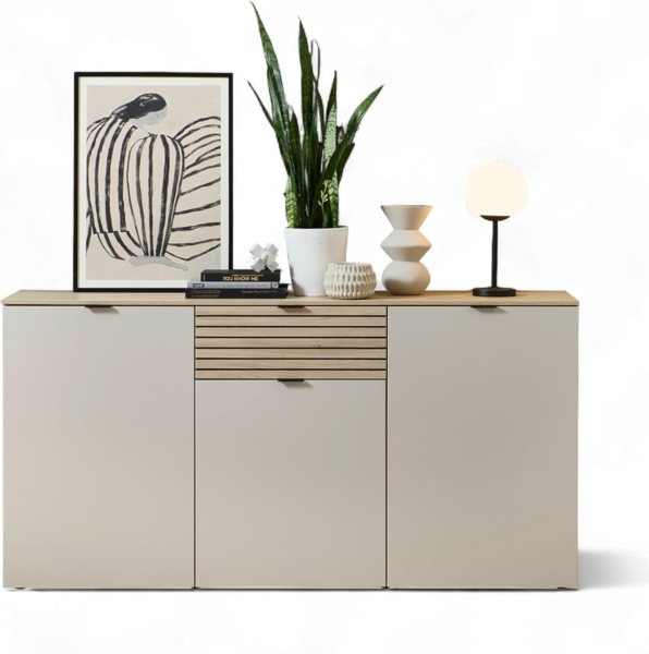 Sideboard Inka / Ina, Holzwerkstoff, Beige, Holzfarben, 180 x 90 x 45 cm
