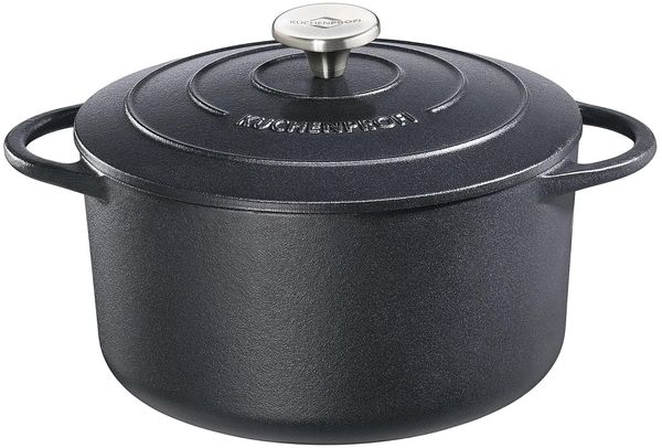 Küchenprofi Provence Guss Bratentopf rund 22 cm schwarz