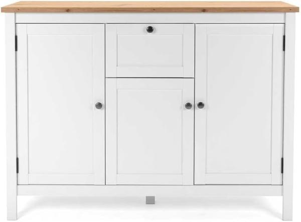 Finori 'Bergen' Sideboard, Holz weiß, 90 x 40 x 120 cm