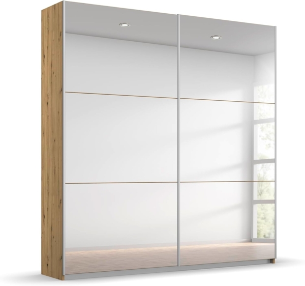 rauch Schwebetürenschrank Kleiderschrank Schrank Garderobe REFLECT inkl. praktischer Innenausstattung mit 2 Stoffboxen MADE IN GERMANY