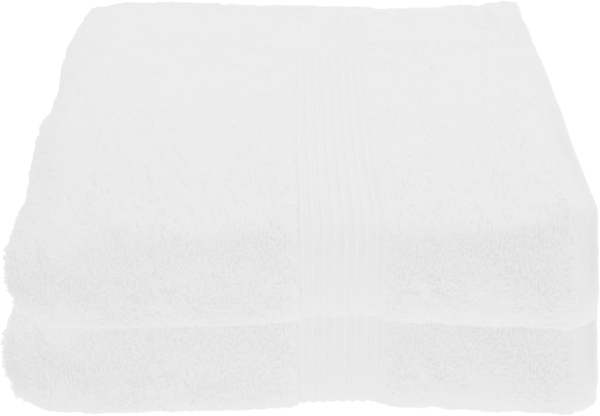 Julie Julsen Badetuch 2-Badetuch-Weiss-Badetuch 100x150 cm, Baumwolle (2-St)