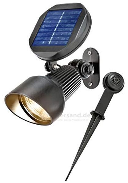 Solar Spotlight 2800K warmweiß Wand oder Bodenmontage, 102136