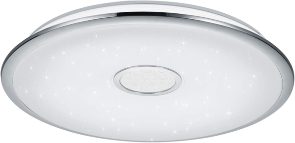 Deckenleuchte Deckenlampe OSAKA mit Nachtlichtfunktion Acryl Chrom 67 cm