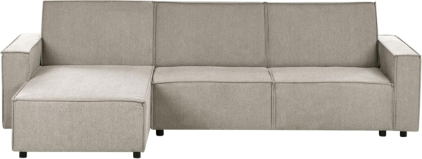 Eckschlafsofa 3-Sitzer ROMEDAL II Stoff Beige rechtsseitig