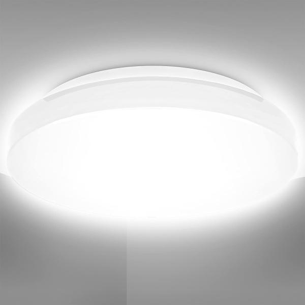 B.K.Licht Deckenleuchte LED Badezimmerlampe 4.000K 1.200lm 12W - BKL1296, LED fest integriert, Neutralweiß, IP44 Spritzwasserschutz Ø29cm Schlafzimmer Büro Flur Bad Küche