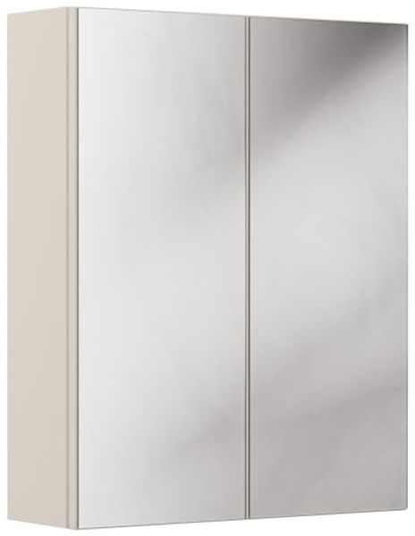 Lomadox Spiegelschrank BIBIONE-56 in kaschmir, 2-türig, 60 cm breit