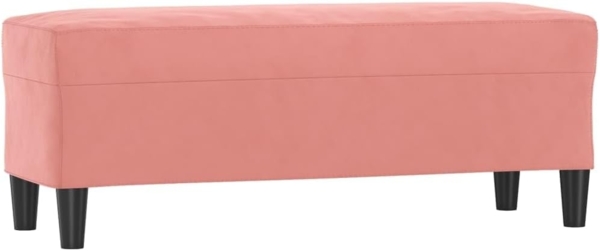 vidaXL Sitzbank Rosa 100x35x41 cm Samt 349424