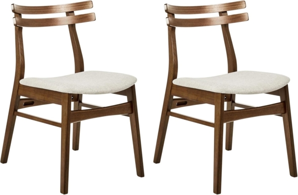 Esszimmerstuhl 2er Set CYNTHIANA Holz Helles Beige