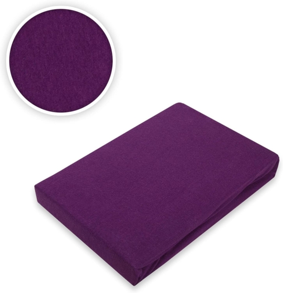 Jersey Spannbettlaken Premium Marke 120 x 200 cm Lila