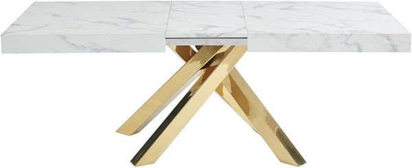 Vente-unique - CATONAV Esstisch Holz, Platte Weiß - B 90 cm x H 75 cm x L 200 cm160 cm240 cm Bild 5