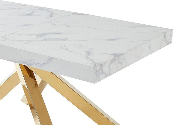 Vente-unique - CATONAV Esstisch Holz, Platte Weiß - B 90 cm x H 75 cm x L 200 cm160 cm240 cm Bild 8