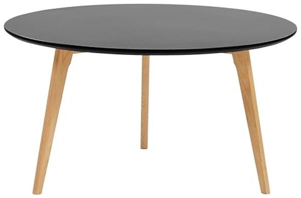 Couchtisch schwarz / hellbraun ⌀ 80 cm TENNESSEE
