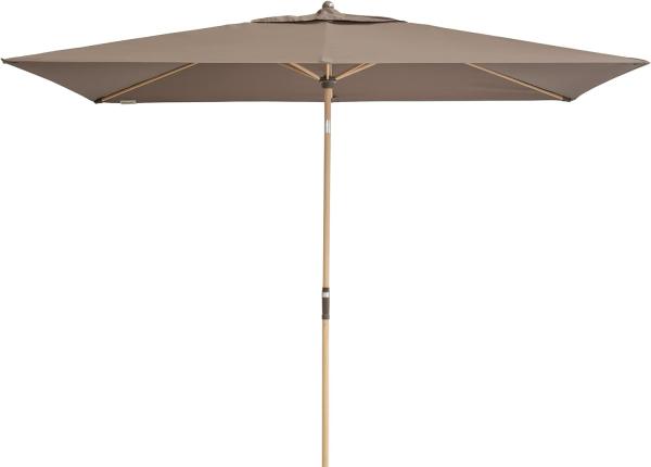 Doppler Sonnenschirm / Kurbelschirm "Alu Wood Ultra 300 x 200 Auto Tilt", greige, 300 x 200 cm