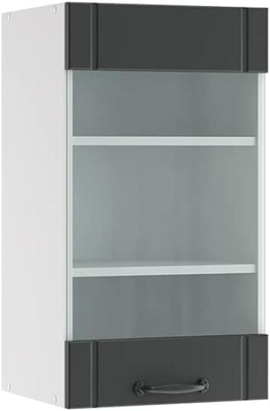 Vicco Hängeglasschrank 40 cm FAME Line Küchenschrank Küchenzeile Landhaus Anthrazit