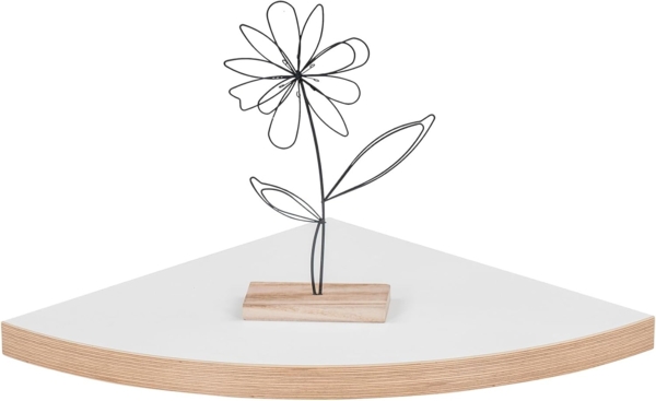 Levandeo® Wandregal, Wandregal Eckregal Weiß Hängeregal Schweberegal Wanddeko Regal