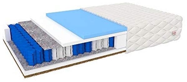 Selsey Lerand - Matratze, zweiseitige Taschenfederkernmatratze, 7 Zonen, HR-Schaum Kokosschicht, 20 cm hoch (120x200 cm)