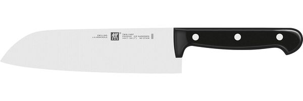 Zwilling 34917-181-0 Twin Chef Santokumesser, Rostfreier Spezialstahl, Zwilling Sonderschmelze, genietet, Vollerl, Kunststoff-Schalen, 18 cm