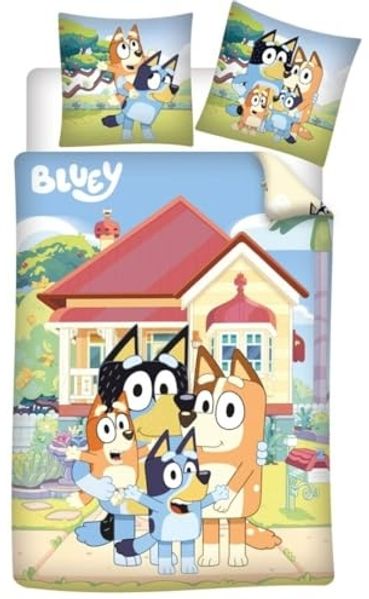 Bluey Flanell Bettwäsche 140x200 cm + Kissenbezug 65x65 cm Baumwolle