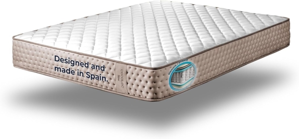 Cecotec Viskoelastische Matratze und Taschenfedern Flow 6790 Hybrid 135x180. Mehrschichtig, Höhe 26 cm, hohe Festigkeit, Unabhängigkeit Liegeflächen, Atmungsaktivität, Doppelseitigkeit Winter/Sommer Bild 1