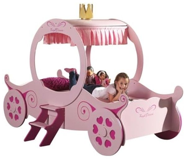 Vipack Kutschenbett rosa, 90x200 cm
