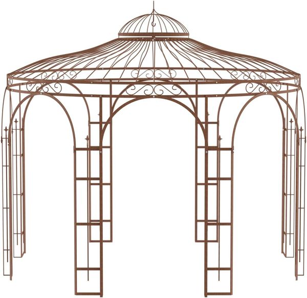 ELEO Metallpavillon rund Florenz Ø 3,7 m unbeschichtet