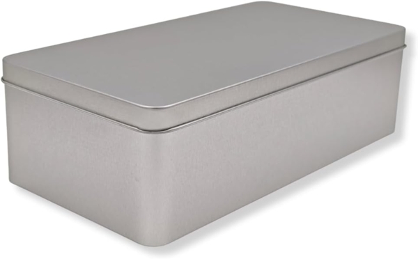 MediMuc Keksdose Klassiker Vorratsdose mit Stülpdeckel Flach, Metalldose