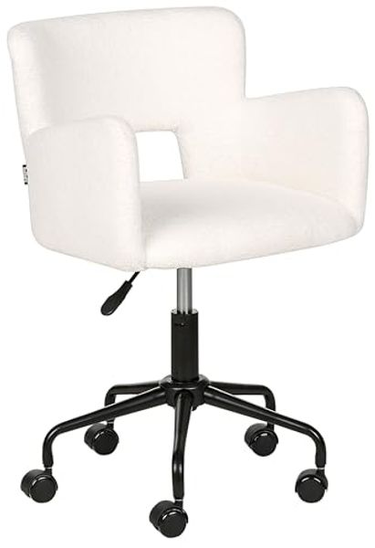 Bürostuhl Bouclé Cremeweiß SANILAC