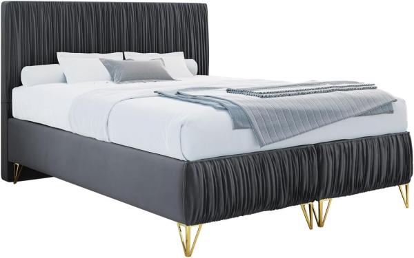 mirjan24 Boxspringbett Lux II , grau, 180 x 200 cm