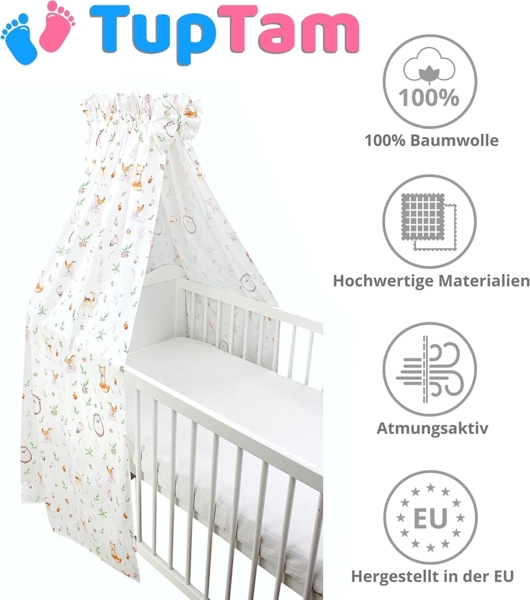 TupTam Betthimmel TupTam Babybett Himmel mit Schleifchen Bild 2