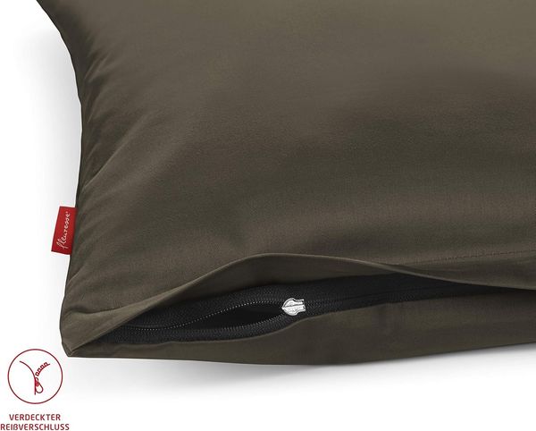 Fleuresse Mako-Satin-Kissenbezug uni colours royal 6012 Größe 40x40 cm Bild 5