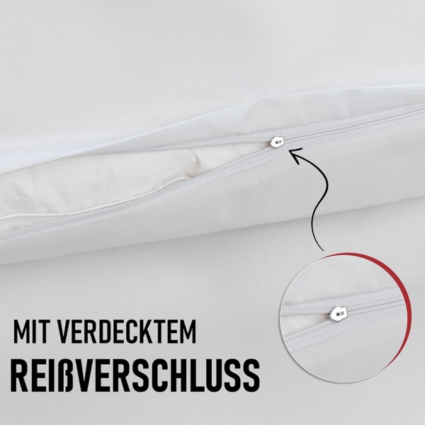 Kuscheli Partnerbettwäsche 2x 135x200 + 2x 80x80 cm atmungsaktiver Bettbezug, Partner Bettwäsche, Mikrofaser, 4 teilig, Für Allergiker geeignet, pflegeleicht, angenehm weicher Stoff Bild 5