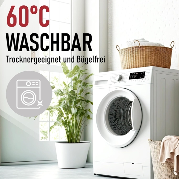 Kuscheli Partnerbettwäsche 2x 135x200 + 2x 80x80 cm atmungsaktiver Bettbezug, Partner Bettwäsche, Mikrofaser, 4 teilig, Für Allergiker geeignet, pflegeleicht, angenehm weicher Stoff Bild 6