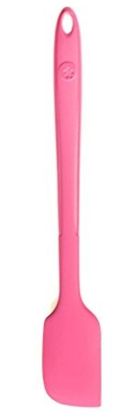Teigschaber Vollsilikon mittel, pink, Länge: 28 cm