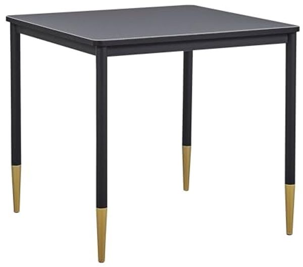 Esstisch schwarz / gold 80x80 cm SHALFORD