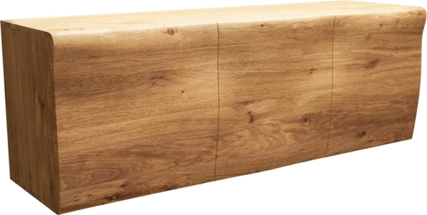 Sideboard New Live-Edge 145 cm Eiche Natur 3 Türen schwebend