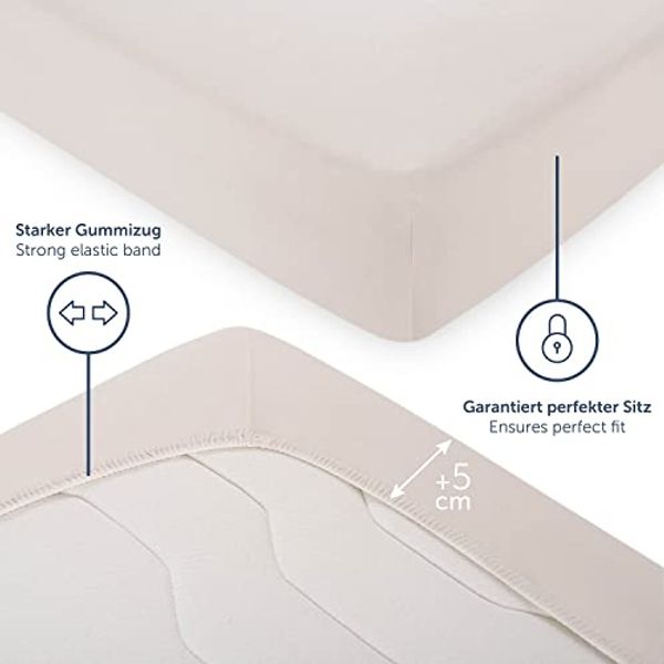 Blumtal Spannbettlaken Premium Topper, Topper - 100% Baumwolle, Gummizug: Rundum, (2 Stück), Superweiches 100% Baumwolle mit Rundumgummizug Bild 4