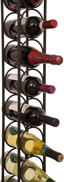 Biscottini Weinregal aus Schmiedeeisen – Weinregal für Wasser und Wein L16,5 x PR15,5 x H105,5 cm – Weinregal für 16 Flaschen Bild 5