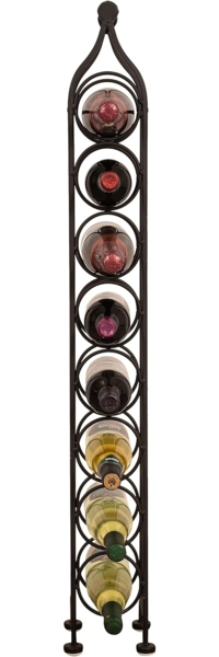 Biscottini Weinregal aus Schmiedeeisen – Weinregal für Wasser und Wein L16,5 x PR15,5 x H105,5 cm – Weinregal für 16 Flaschen Bild 1