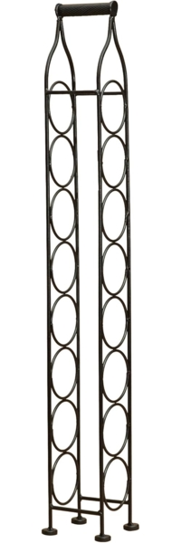 Biscottini Weinregal aus Schmiedeeisen – Weinregal für Wasser und Wein L16,5 x PR15,5 x H105,5 cm – Weinregal für 16 Flaschen Bild 3