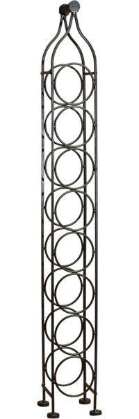 Biscottini Weinregal aus Schmiedeeisen – Weinregal für Wasser und Wein L16,5 x PR15,5 x H105,5 cm – Weinregal für 16 Flaschen Bild 8