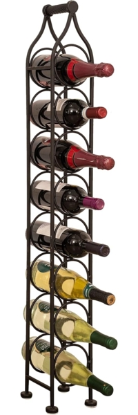 Biscottini Weinregal aus Schmiedeeisen – Weinregal für Wasser und Wein L16,5 x PR15,5 x H105,5 cm – Weinregal für 16 Flaschen Bild 2