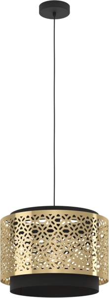 Eglo 43981 Hängeleuchte SANDBACH Stahl schwarz, messing E27 1X40W H:110cm Ø42cm dimmbar