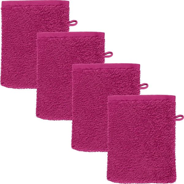 REDBEST Waschhandschuh Waschhandschuh "Oceanside" 4er-Pack, Leichtfrottier, Leichtfrottier Uni